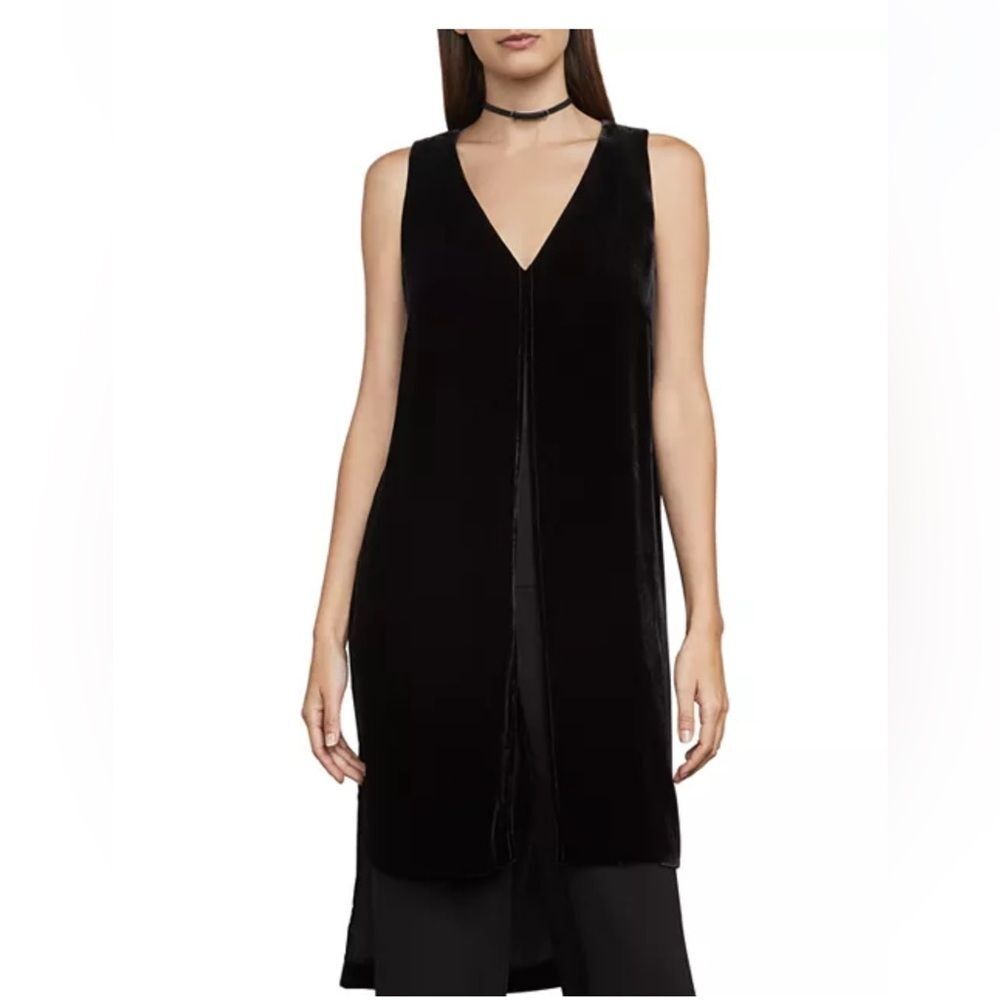 BCBGMaxazria Svetlana Velvet High/Low Tunic Top size XS NWOT